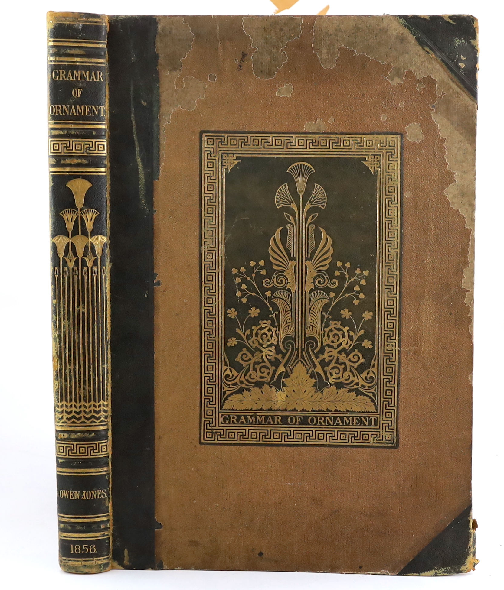 Owen Jones - Grammar of Ornament. Illustrated by Examples of Various Styles of Ornament, one hundred folio plates, drawn on stone by F. Bedford and printed in colours by Day and Son, First Edition. pictorial title (in go